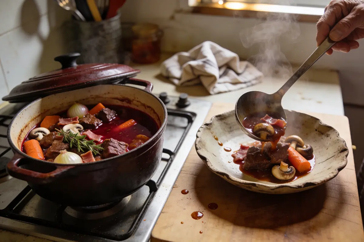 Recette de Grand-Mère de Bœuf Bourguignon : Un Délice Authentique !